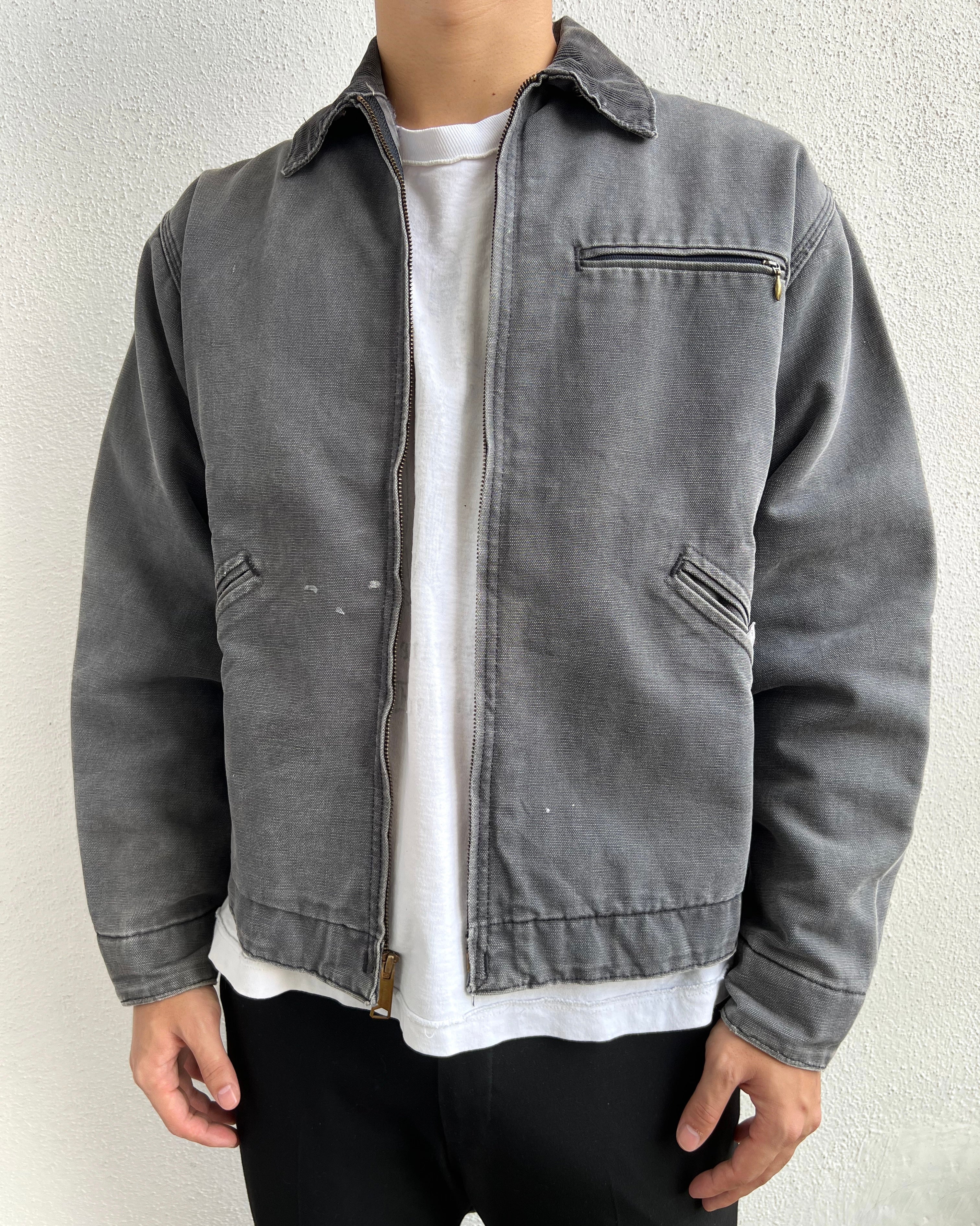 1980S FADED BLACK CARHARTT DETROIT WORK JACKET (M/L)