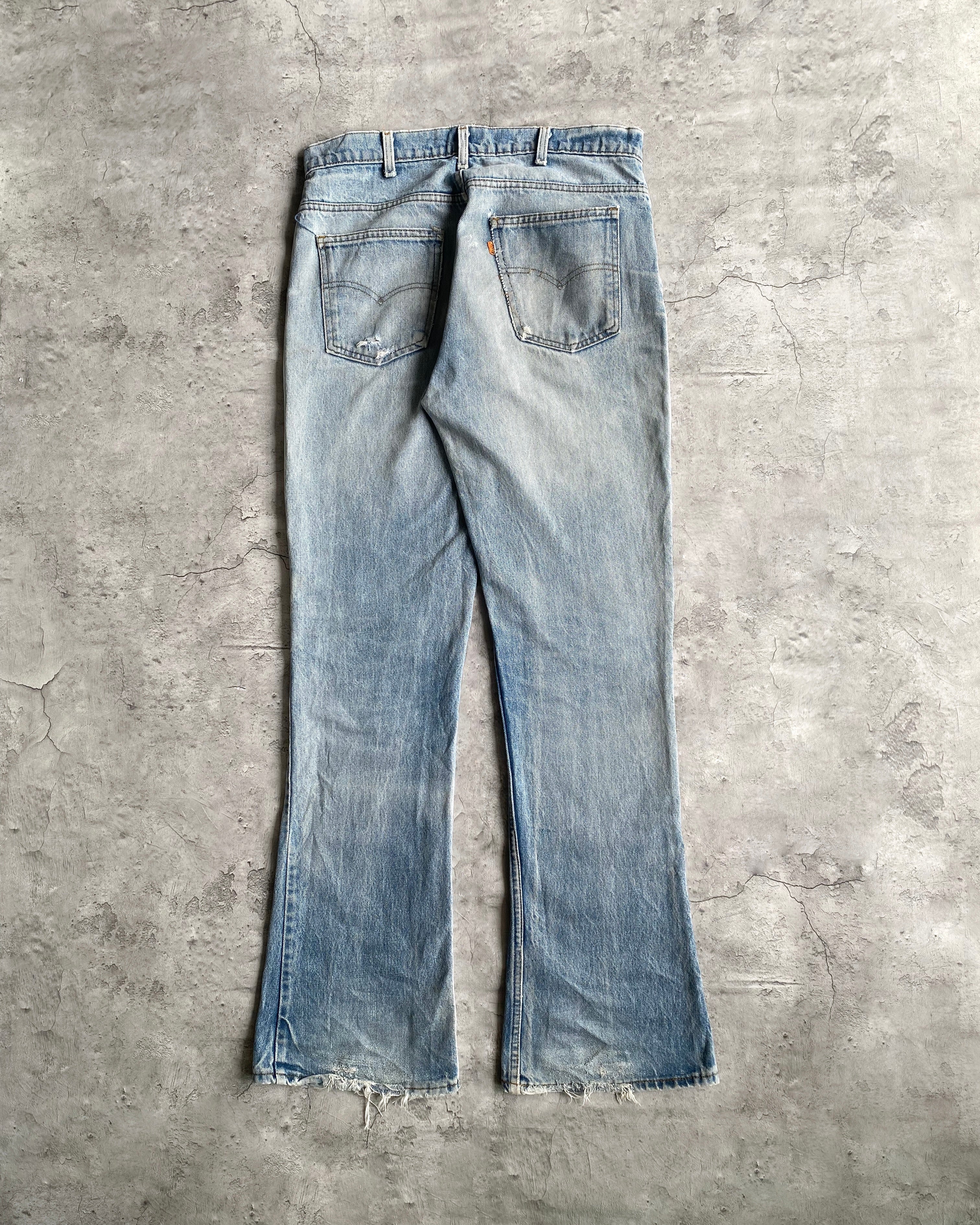 1980S FADED LEVI'S 646 BOOTCUT DISTRESSED JEANS (36X36)