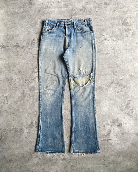 1980S FADED LEVI'S 646 BOOTCUT DISTRESSED JEANS (36X36)