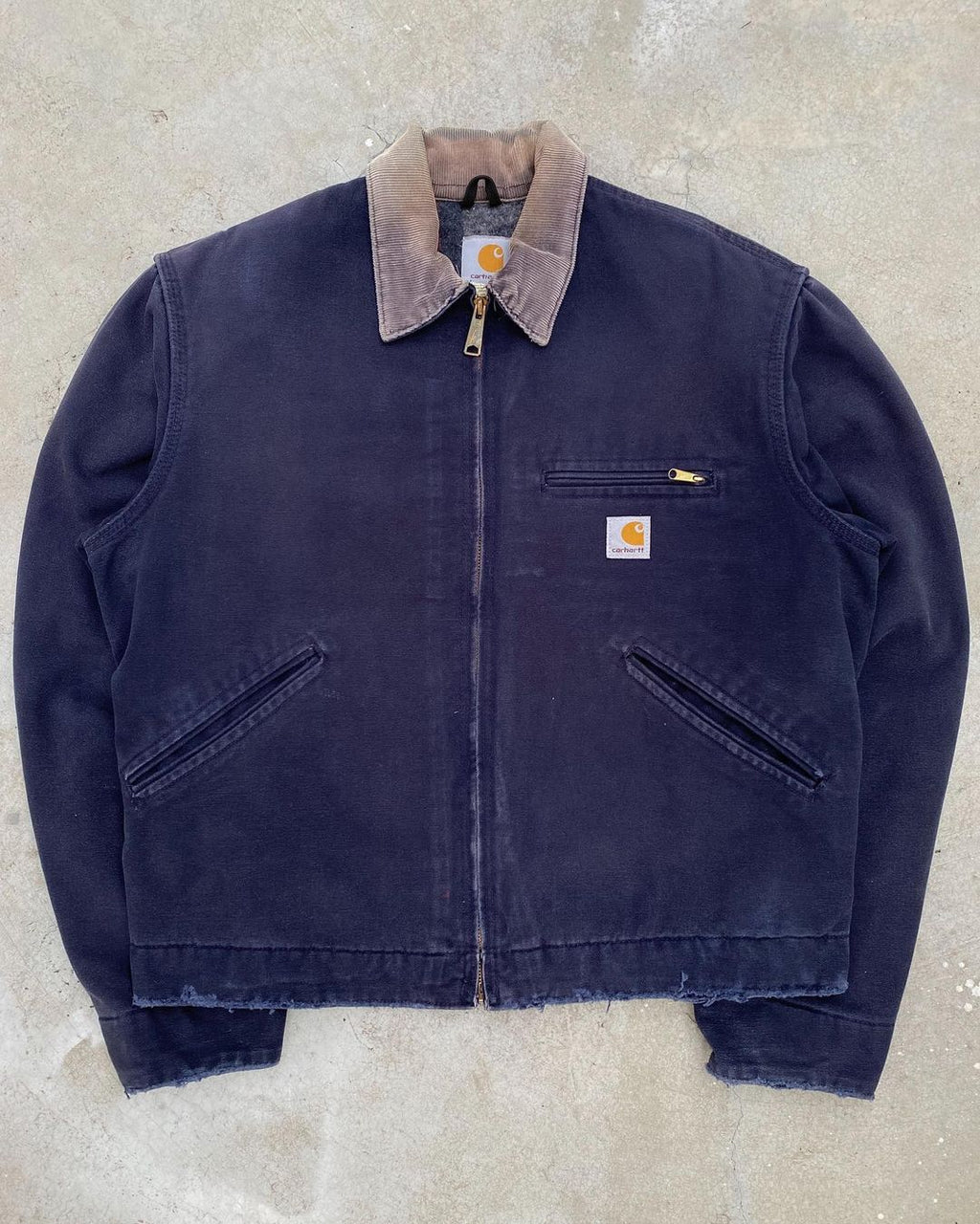 1990s Sun Faded Navy Carhartt Detroit Jacket