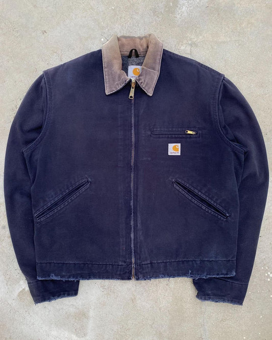 1990s Sun Faded Navy Carhartt Detroit Jacket