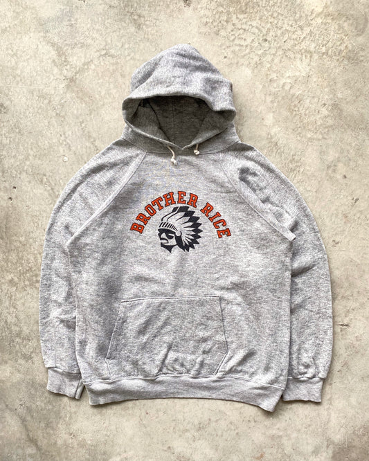 1980S 'BROTHER RICE' GREY CHAMPION HOODIE (S-L)