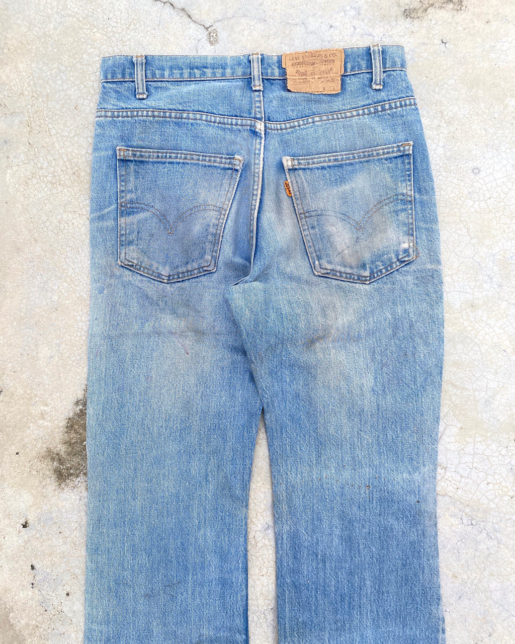 1980S LEVI’S 517 REPAIRED FLARED JEANS (32X36)