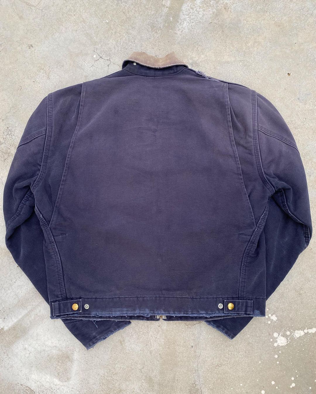 1990s Sun Faded Navy Carhartt Detroit Jacket
