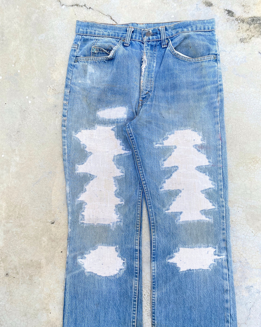 1980S LEVI’S 517 REPAIRED FLARED JEANS (32X36)