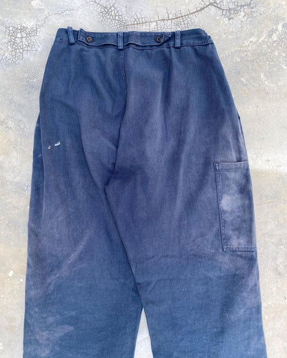 1980s Sun Faded Sanforized French Workwear Baker Pants