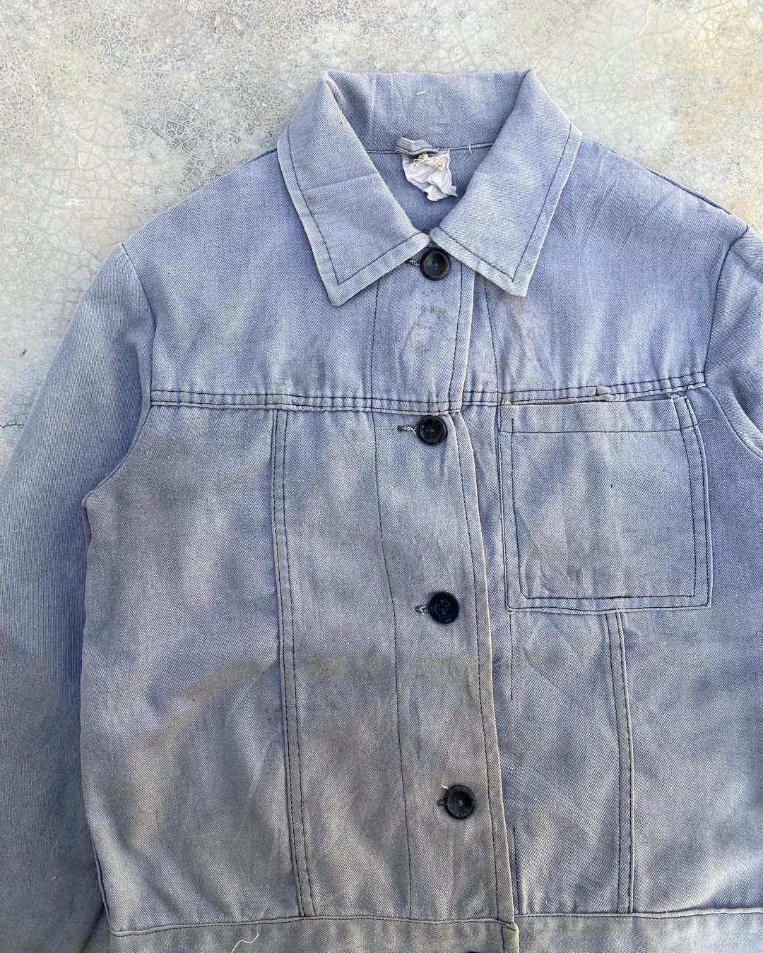 1970s Faded Sanforized French Workwear
