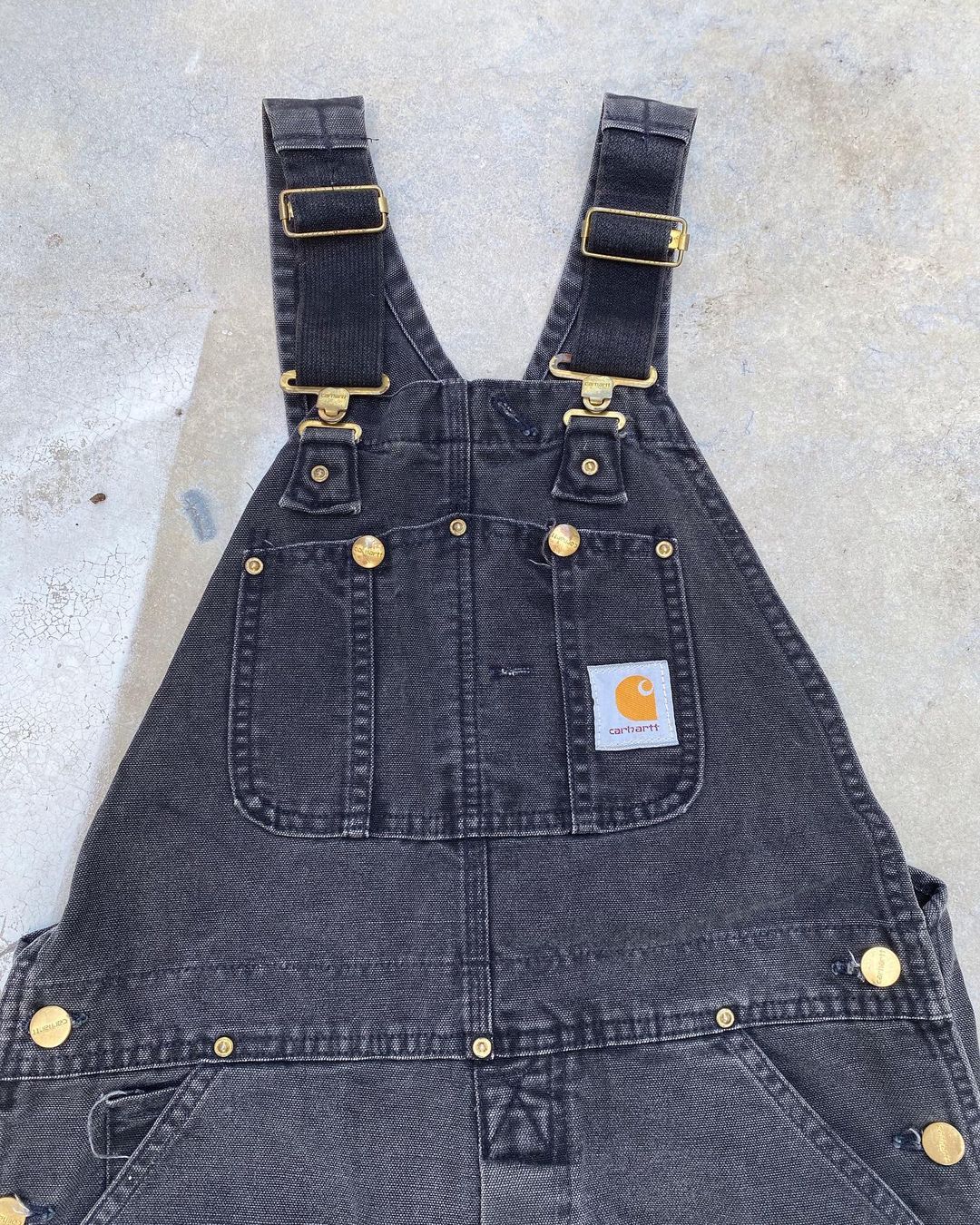 1990s Faded Carhartt Double Knee Overall