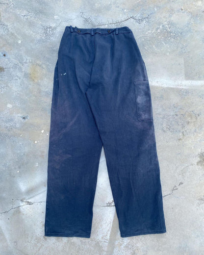 1980s Sun Faded Sanforized French Workwear Baker Pants