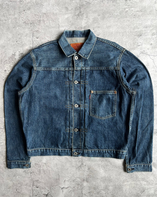 1990S DARK WASHED BIG E LEVI'S TYPE I DENIM JACKET (M/L)