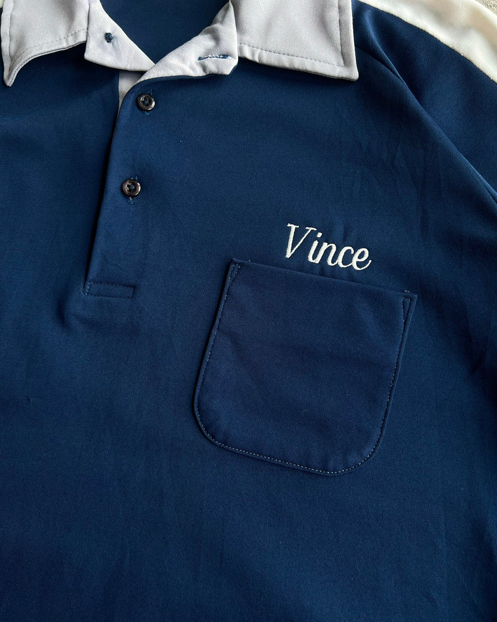 1950S KING LOUIE BOWLING RAGLAN POLO SHIRT (M)