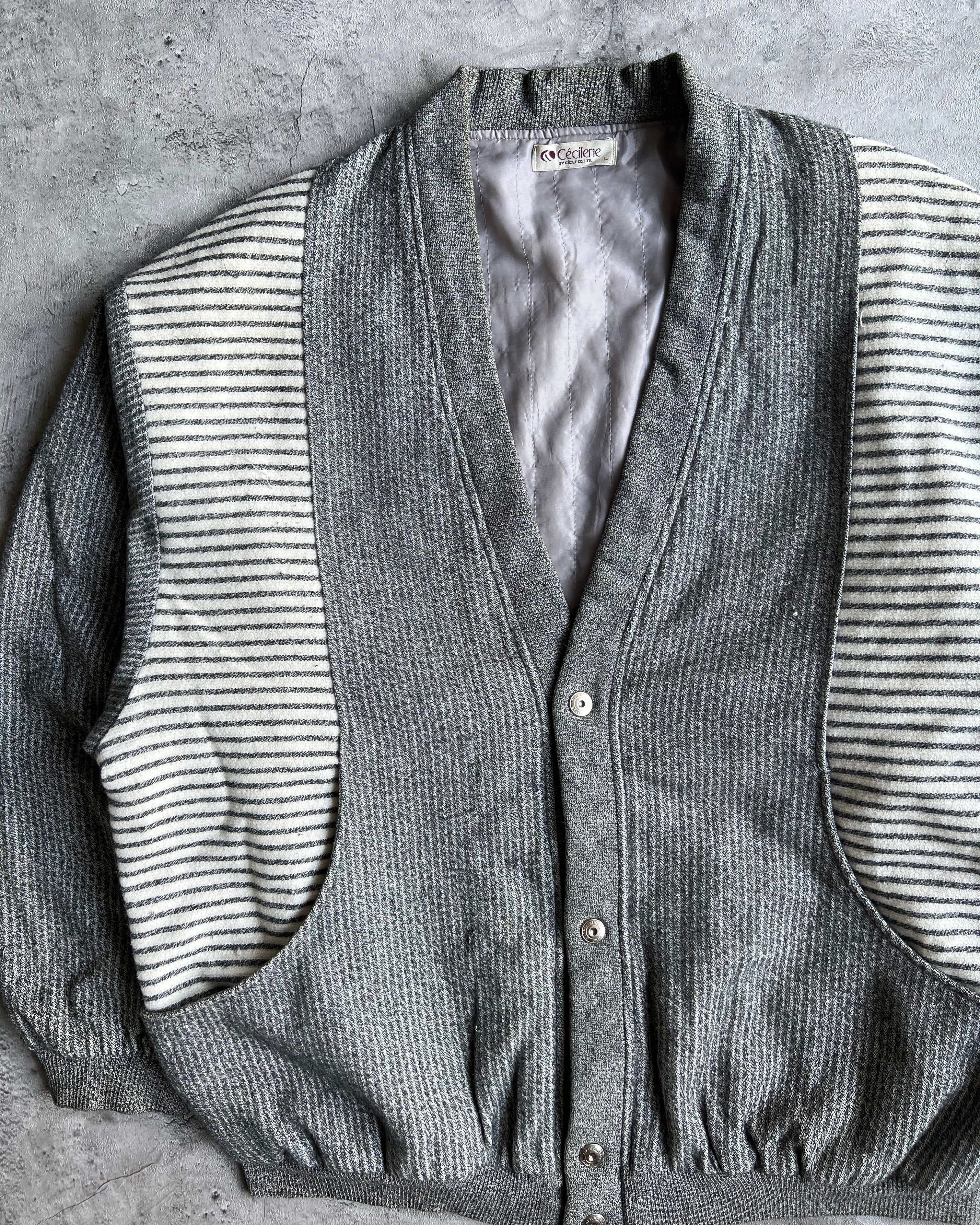 1990S CECILENE STRIPES CARDIGAN (L)