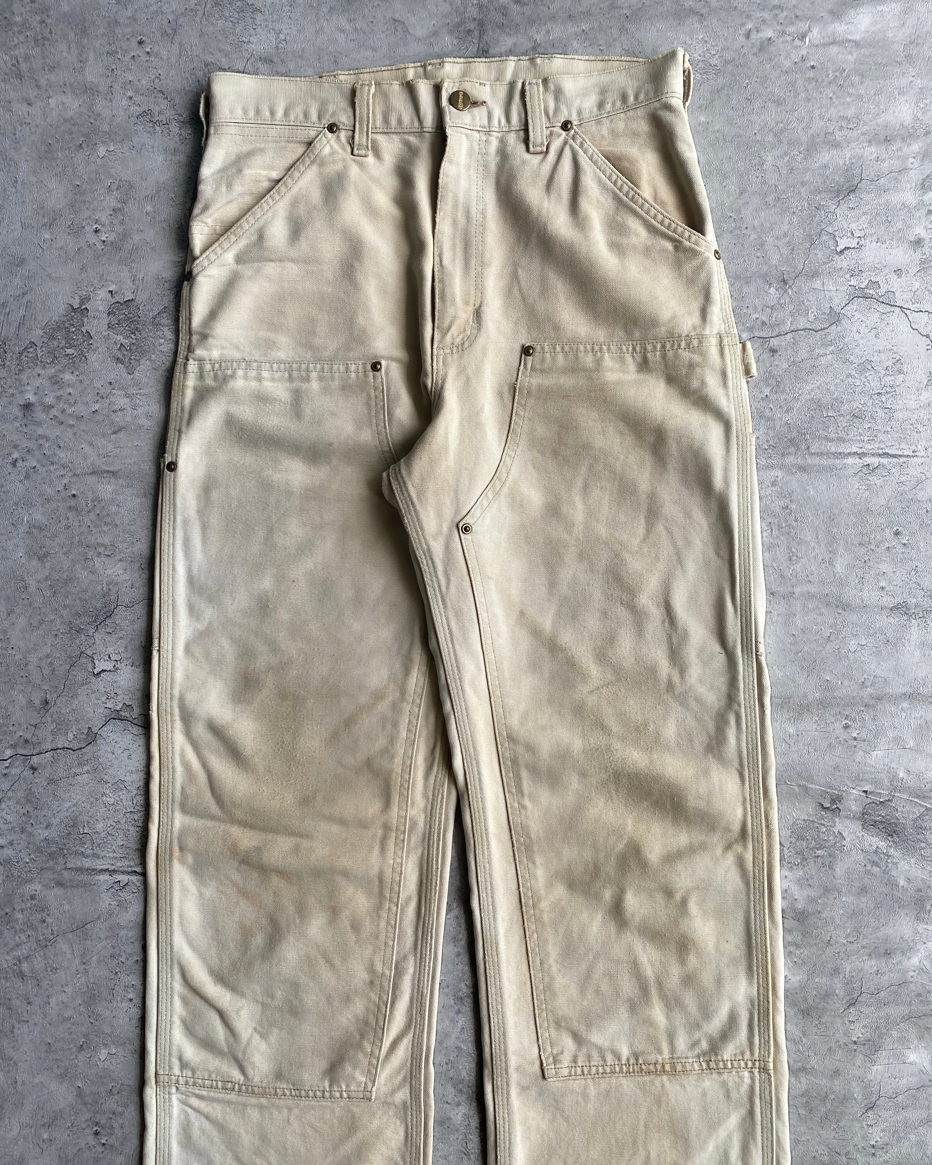 1990S OFF WHITE CARHARTT DOUBLE KNEE PANTS (30X30)