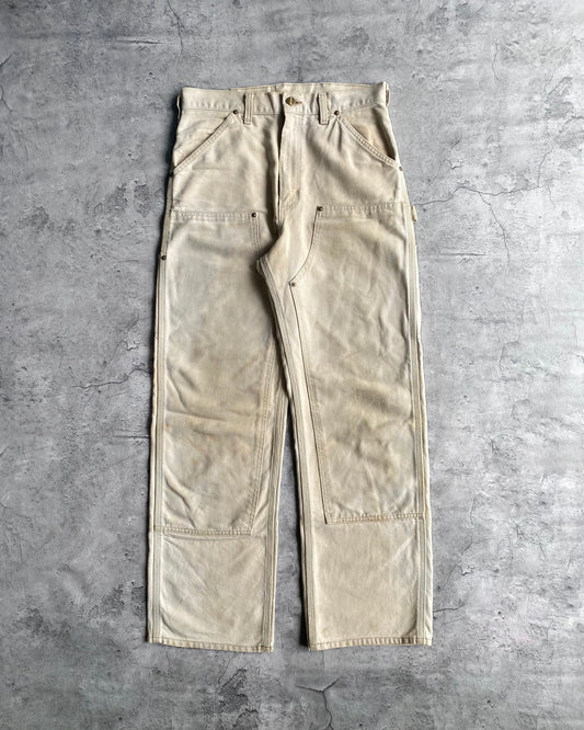 1990S OFF WHITE CARHARTT DOUBLE KNEE PANTS (30X30)