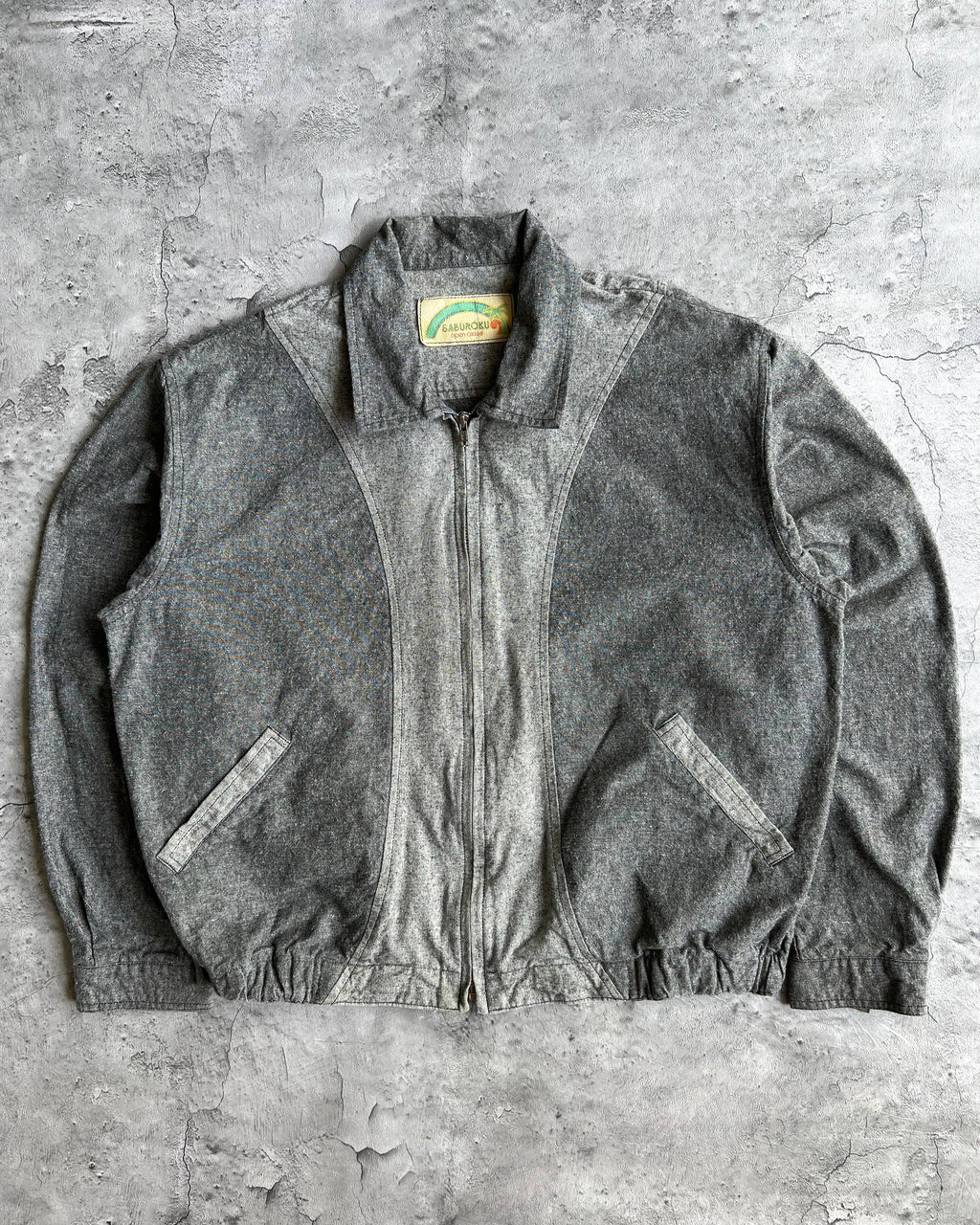 1990S TWO-TONE GREY HARRINGTON JACKET (M/L)