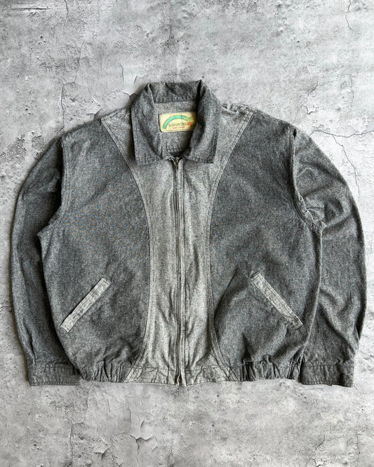 1990S TWO-TONE GREY HARRINGTON JACKET (M/L)