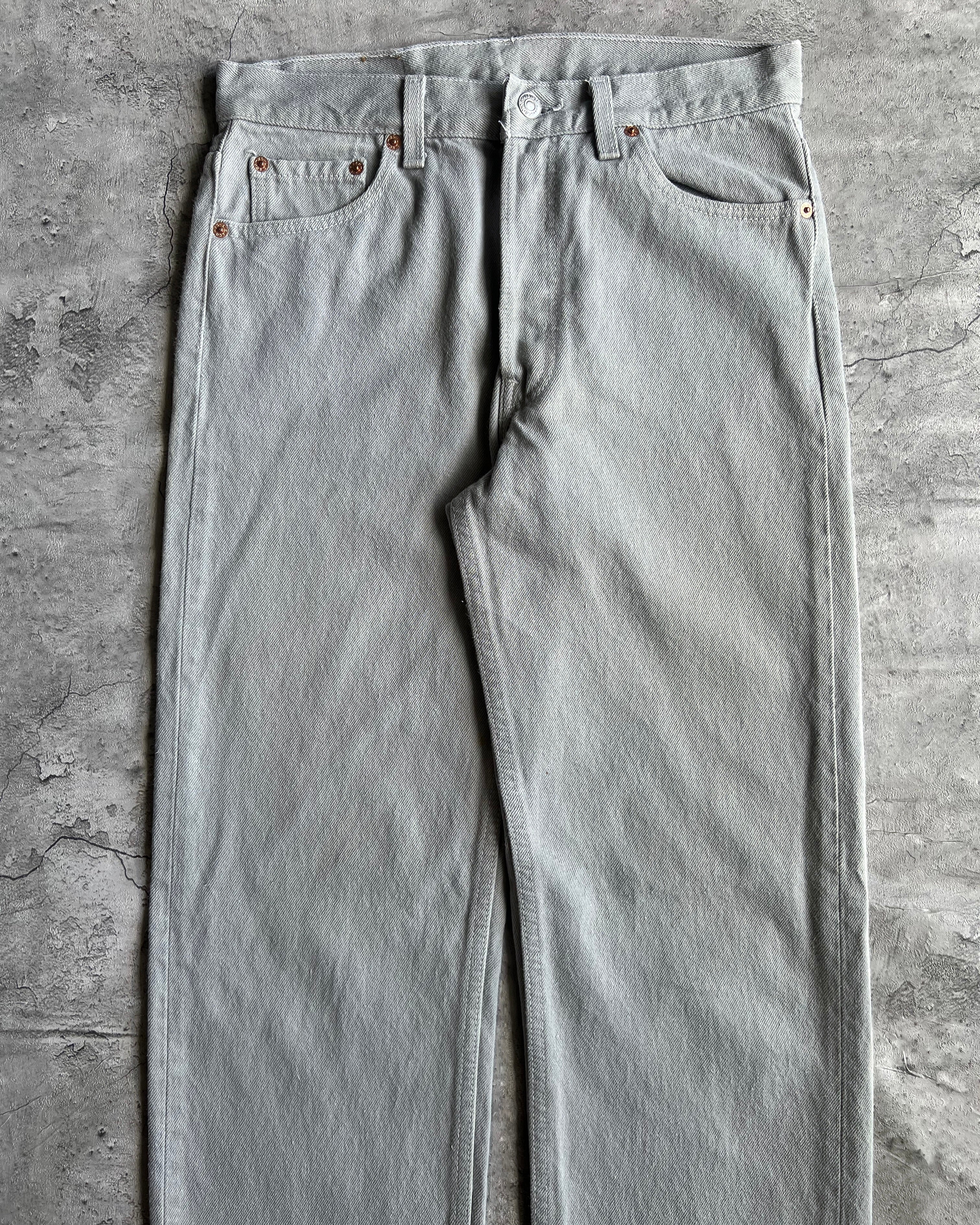 1990S GREY LEVI'S 501 RELEASED HEM JEANS (30X31)