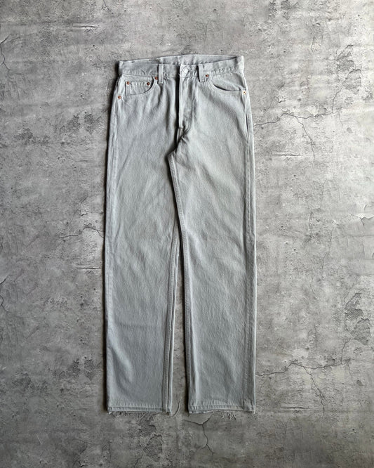 1990S GREY LEVI'S 501 RELEASED HEM JEANS (30X31)