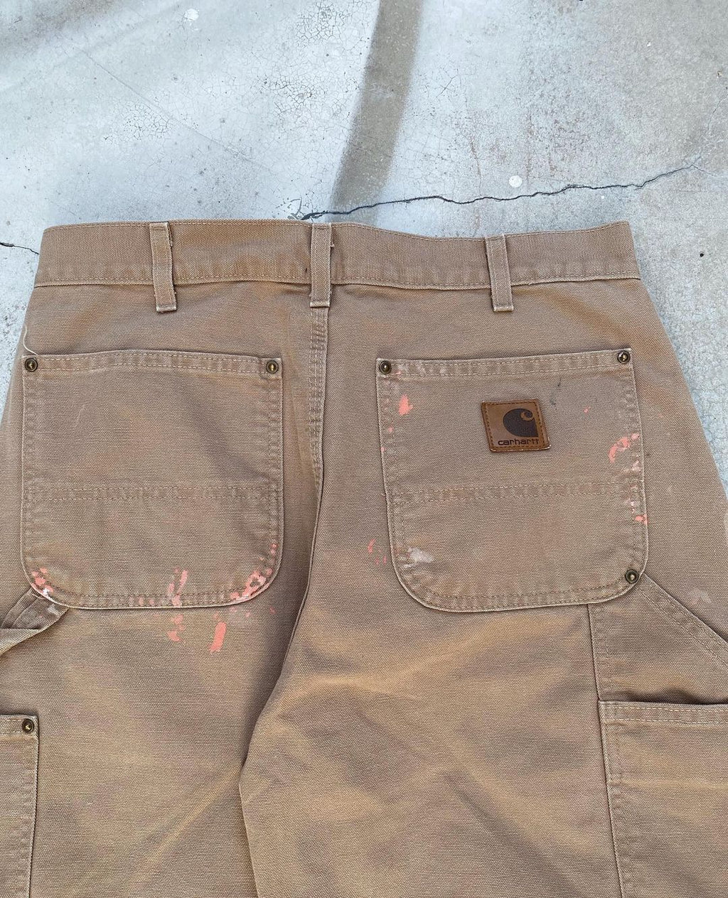 1990s Tan Carhartt Knee Blowout Double Knee Pants