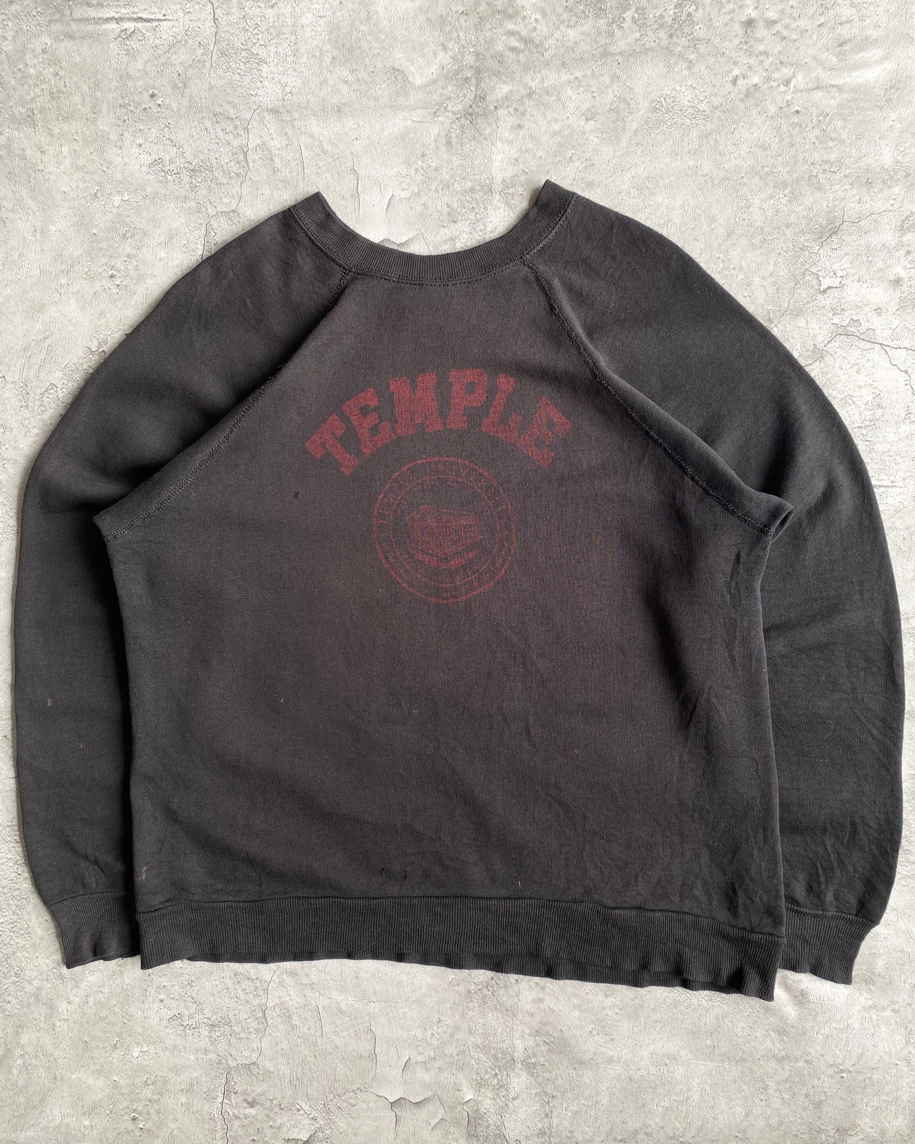 1980S 'TEMPLE UNIVERSITY' RAGLAN SWEATSHIRT (L)