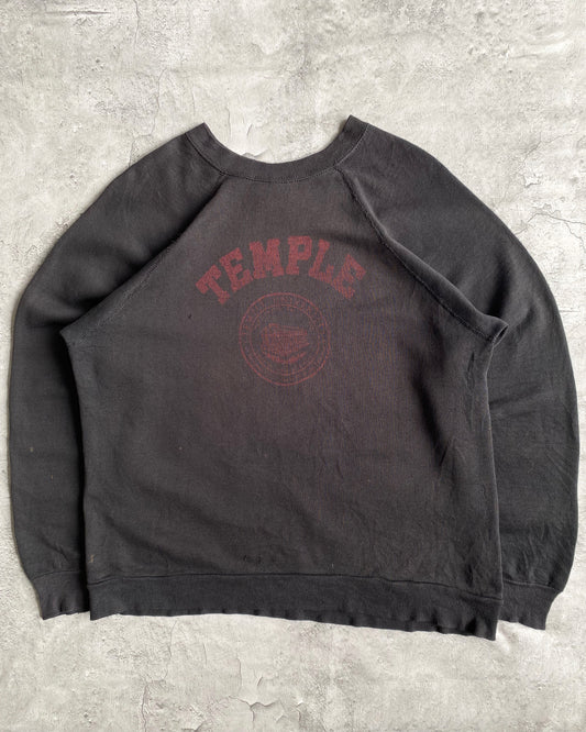 1980S 'TEMPLE UNIVERSITY' RAGLAN SWEATSHIRT (L)