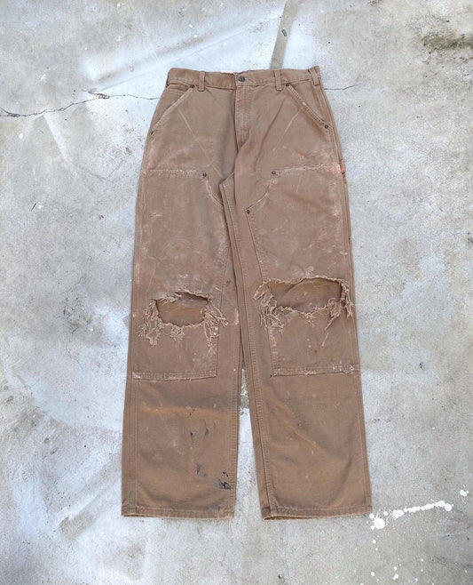 1990s Tan Carhartt Knee Blowout Double Knee Pants