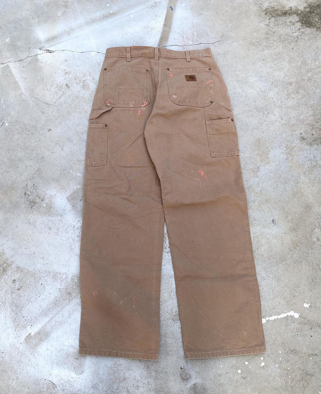 1990s Tan Carhartt Knee Blowout Double Knee Pants