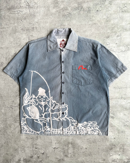 1990S SUN FADED EVISU PRINTED SHIRT (S-L)