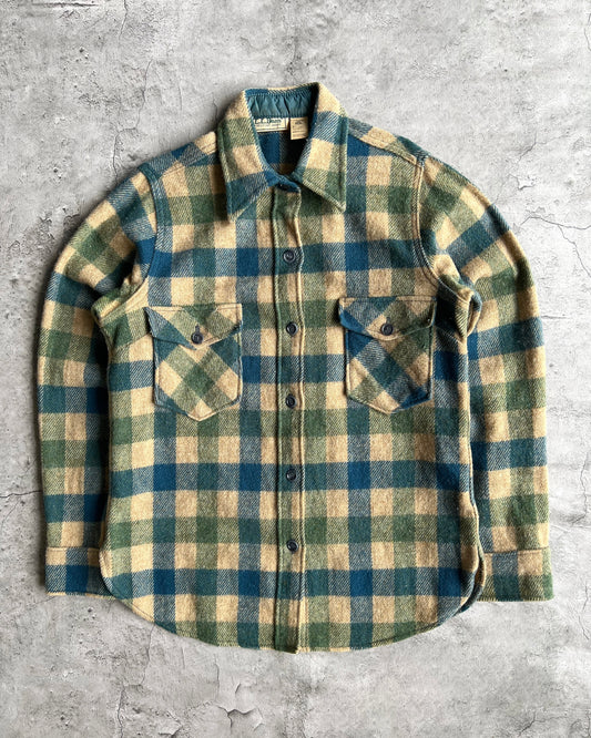 1970S L.L BEAN PLAID FLANNEL (M)