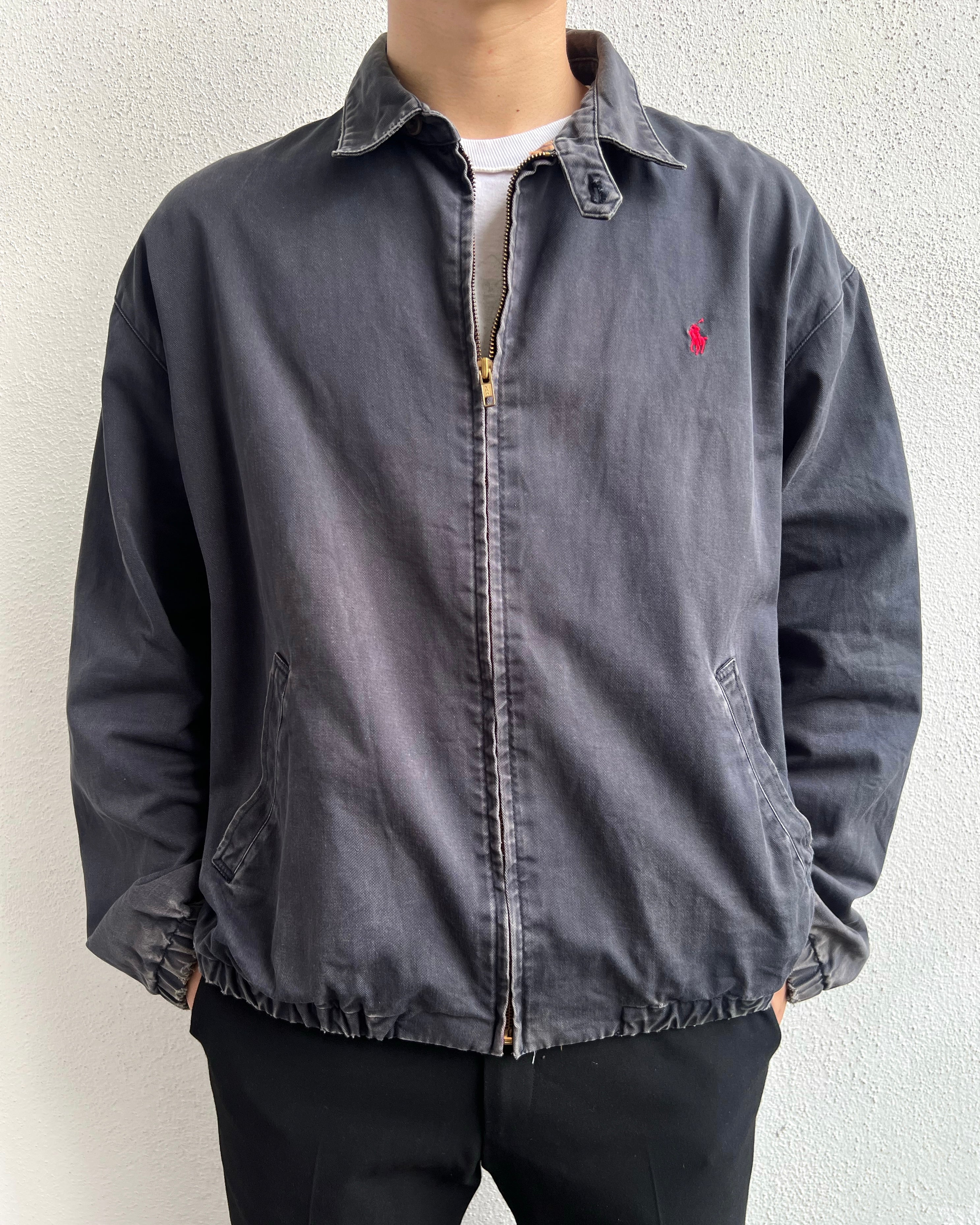 1990S SUN FADED POLO RALPH LAUREN HARRINGTON JACKET (L) – exaghules