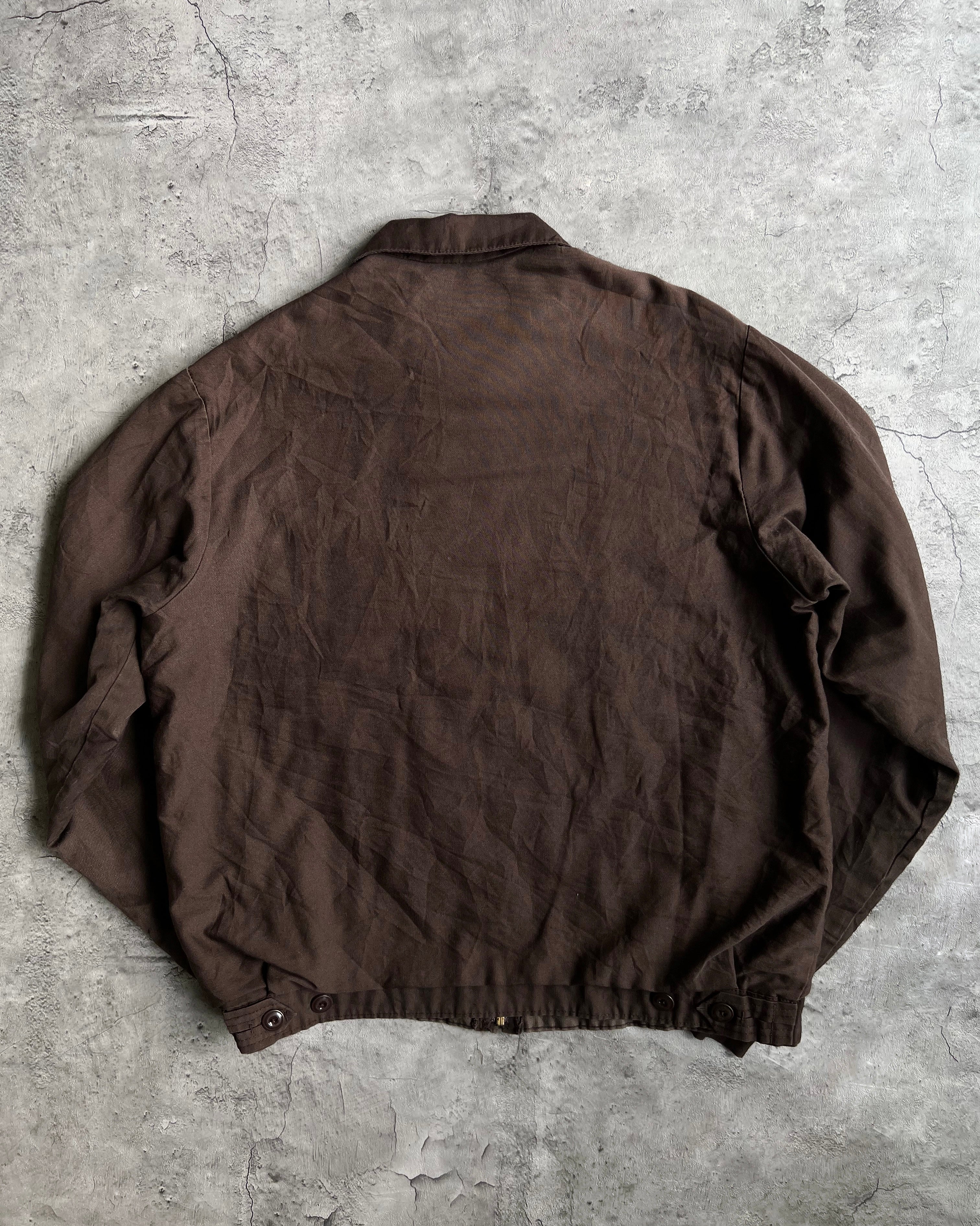 1970S BROWN CLAYTON DOUBLE POCKET WORK JACKET (L)