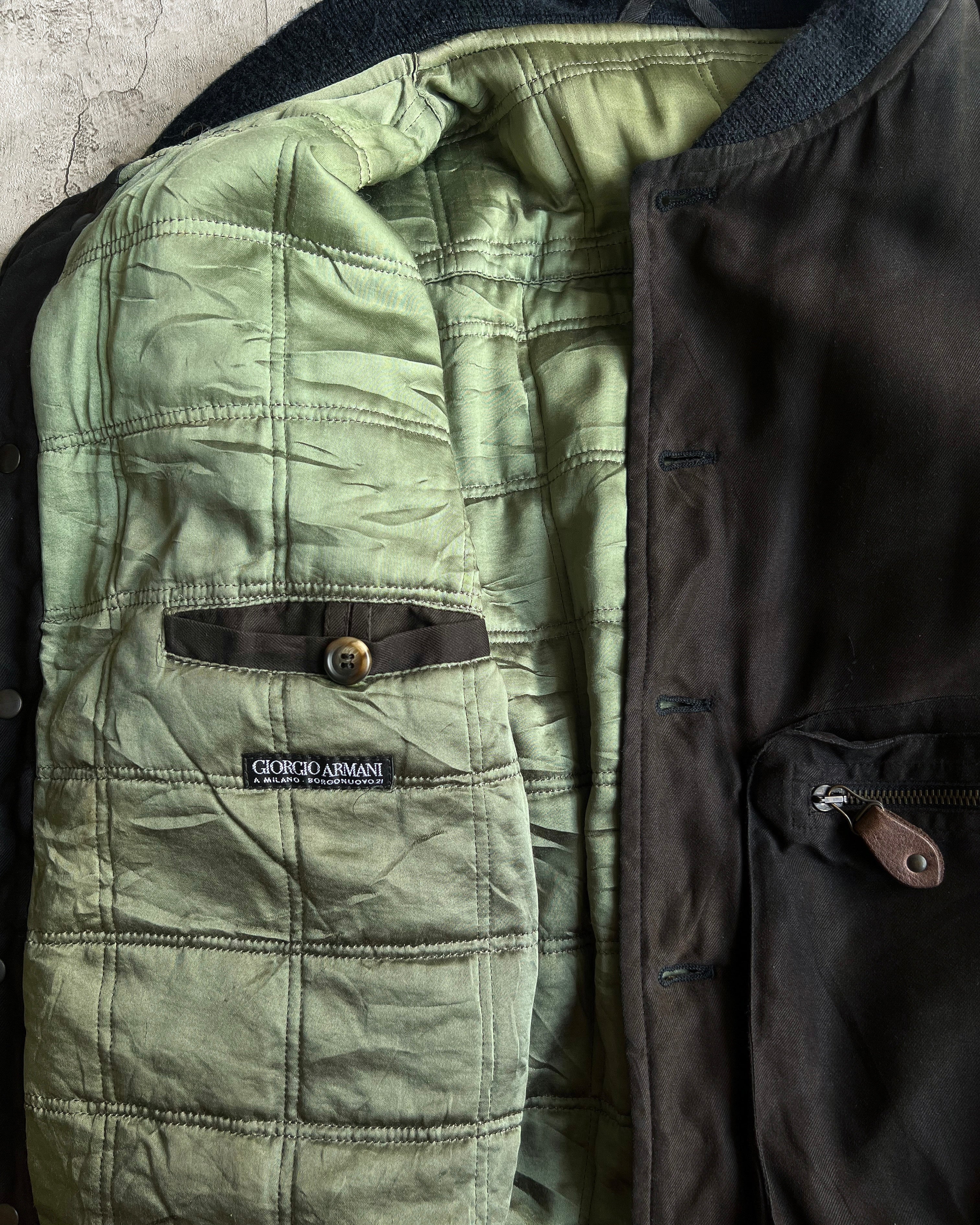 1980S SUN FADED GIORGIO ARMANI DOUBLE POCKET HARRINGTON JACKET (L)