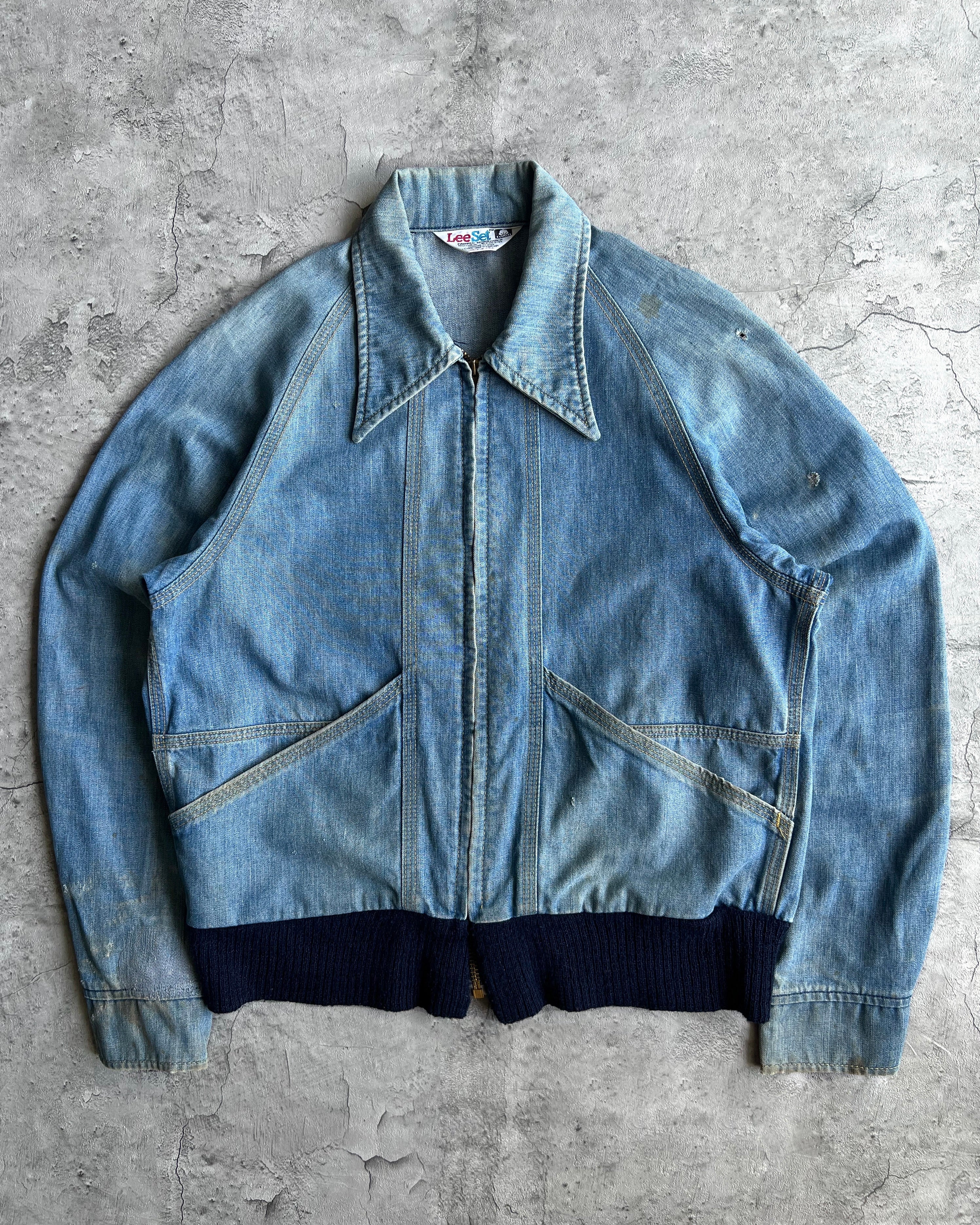 1970S LEE SANFORIZED DENIM WORK RAGLAN JACKET (S-L)