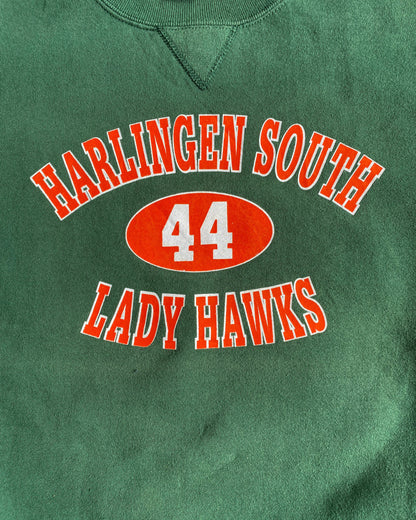 1990S 'HARLINGEN SOUTH LADY HAWKS' RUSSELL SWEATSHIRTS (XL)