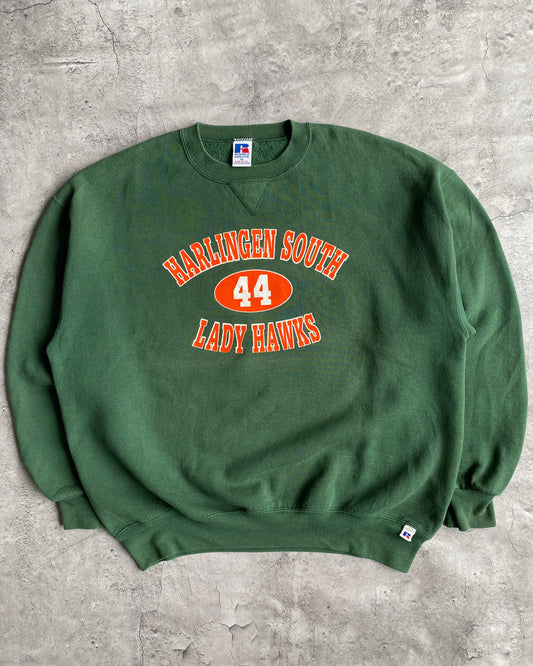 1990S 'HARLINGEN SOUTH LADY HAWKS' RUSSELL SWEATSHIRTS (XL)