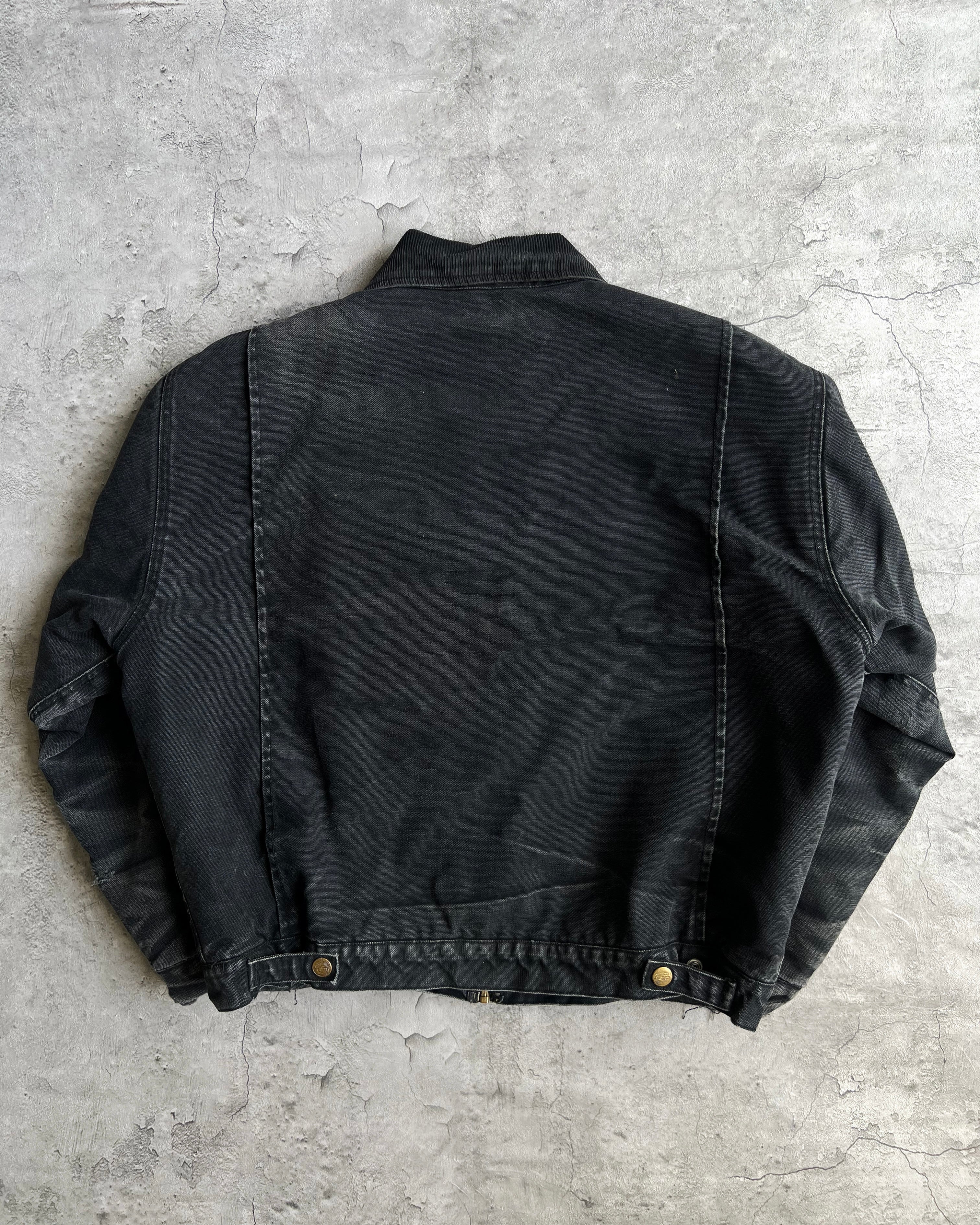 1990S FADED BLACK DICKIES DETROIT WORK JACKET (L)