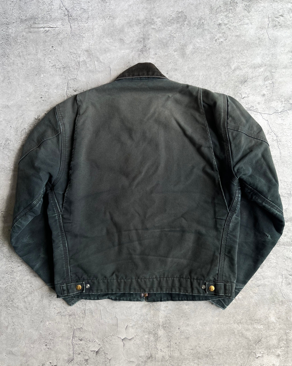 1990S FADED BLACK CARHARTT DETROIT JACKET (M/L)