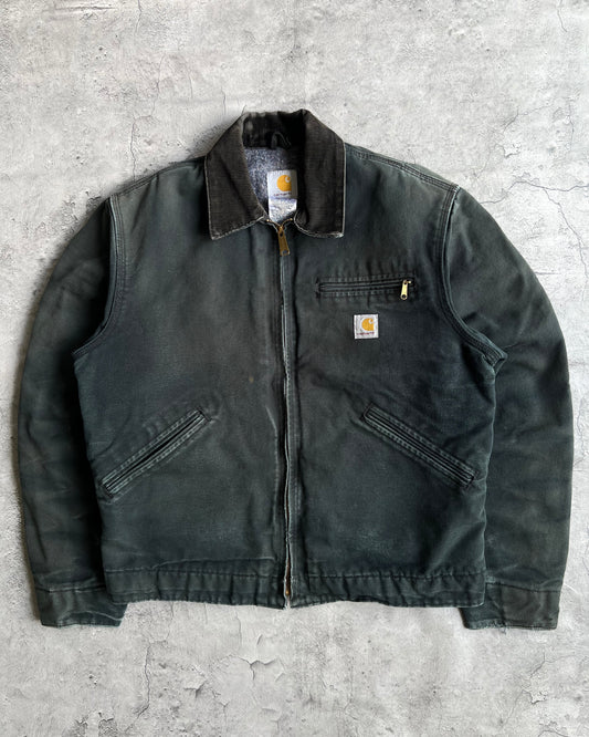 1990S FADED BLACK CARHARTT DETROIT JACKET (M/L)