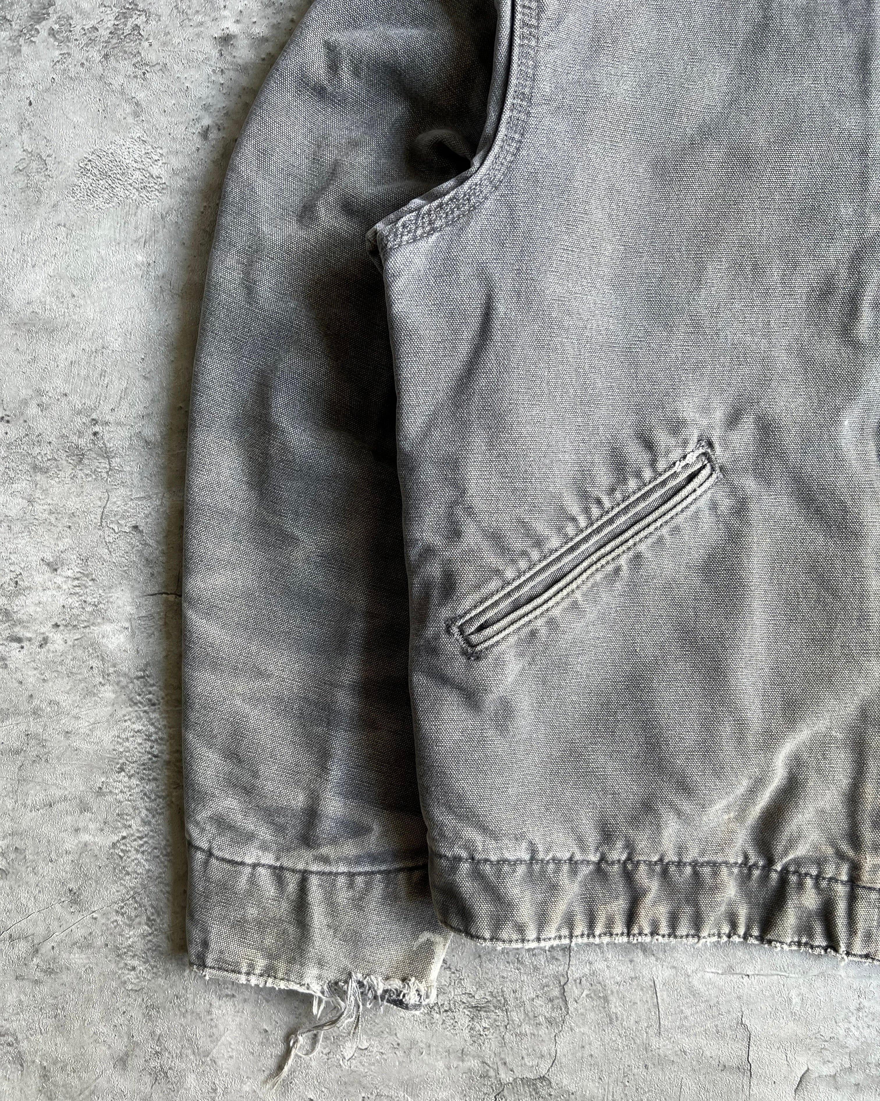 1990S FADED GREY CARHARTT DETROIT JACKET (M)