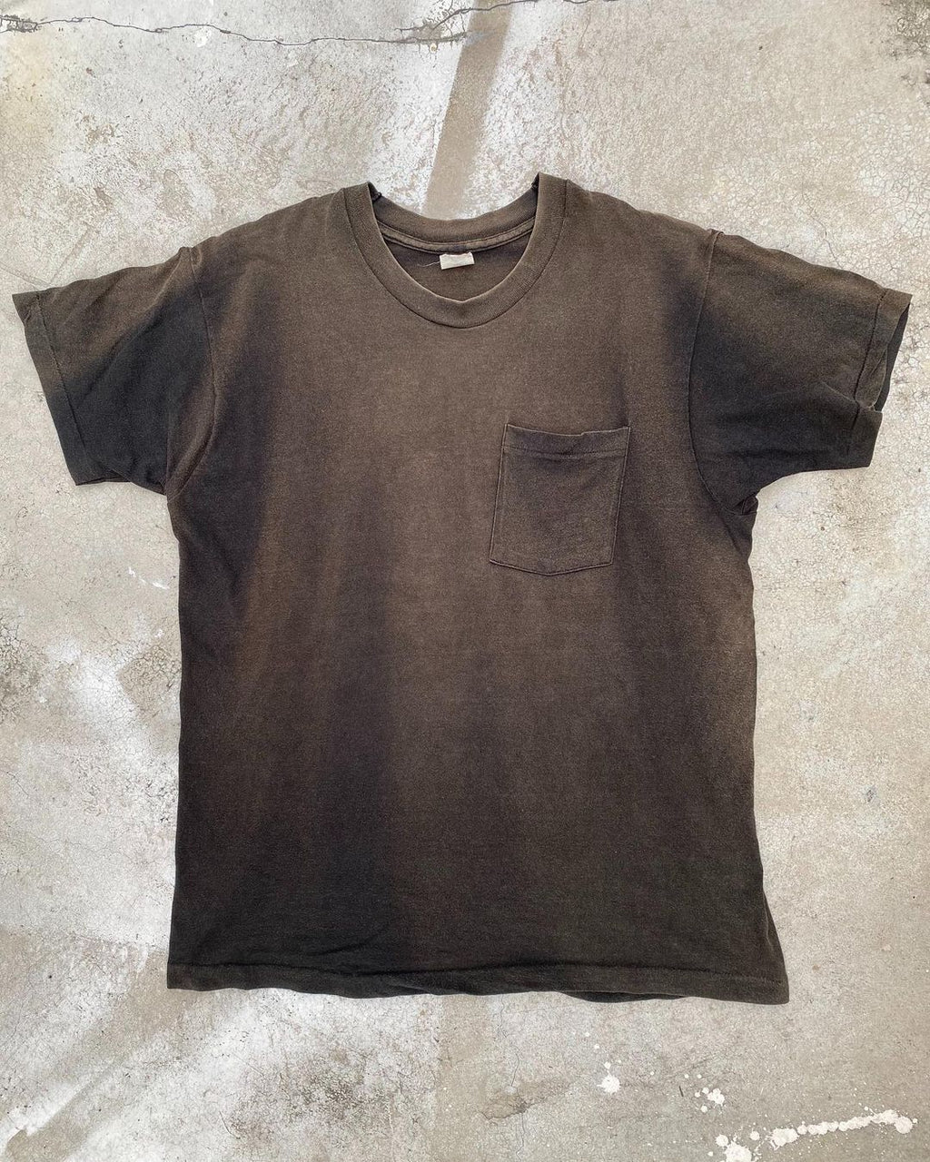 1980s Sun Faded Single Stitched Plain Tee