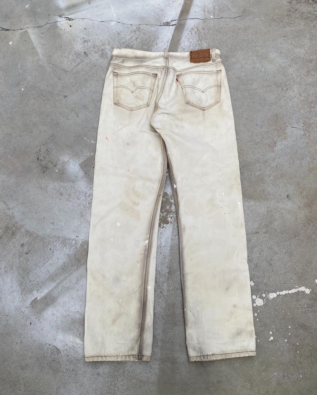 1980s Bleached/Painted Levi’s 501 Jeans