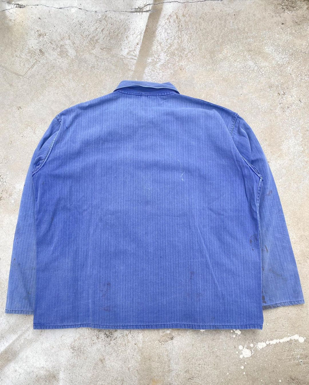 1970s  Sun Faded Herringbone French Workwears