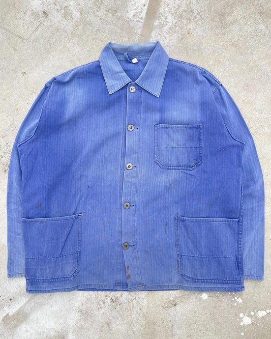 1970s  Sun Faded Herringbone French Workwears