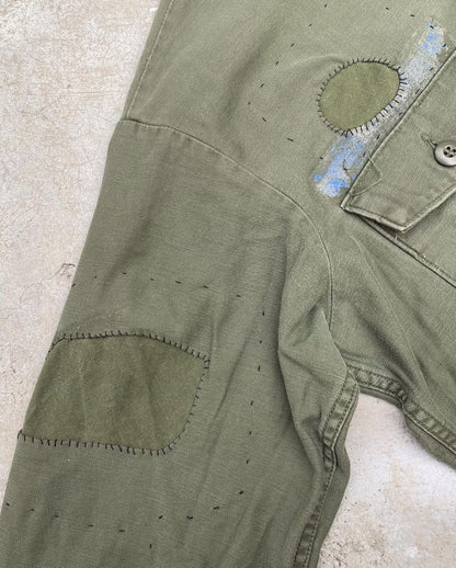 1970s US Army OG-107 Repaired Shirt