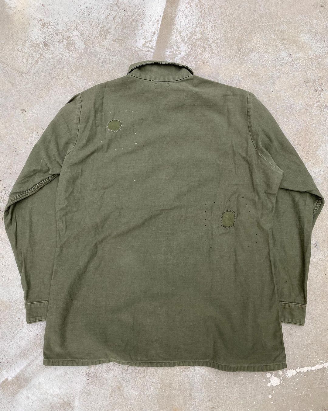 1970s US Army OG-107 Repaired Shirt