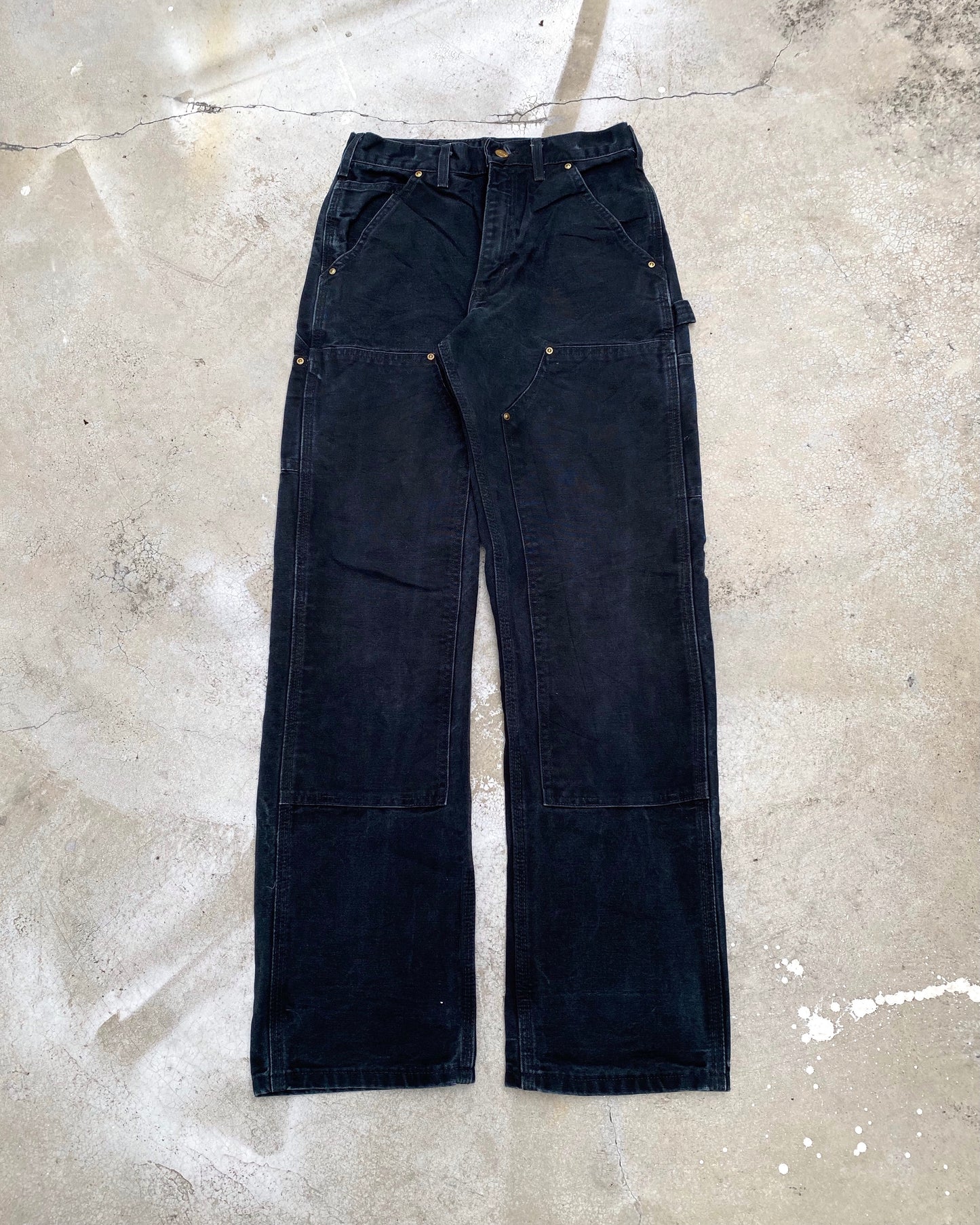 1990S BLACK CARHARTT DOUBLE KNEE PANTS (28X32)