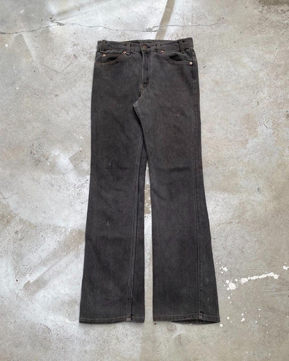 1980s Faded Black Levi’s 517 Flared Jeans