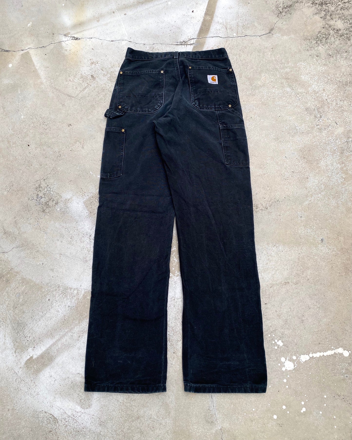 1990S BLACK CARHARTT DOUBLE KNEE PANTS (28X32)