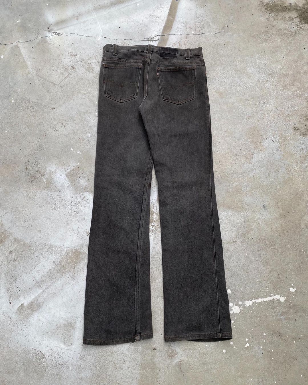 1980s Faded Black Levi’s 517 Flared Jeans