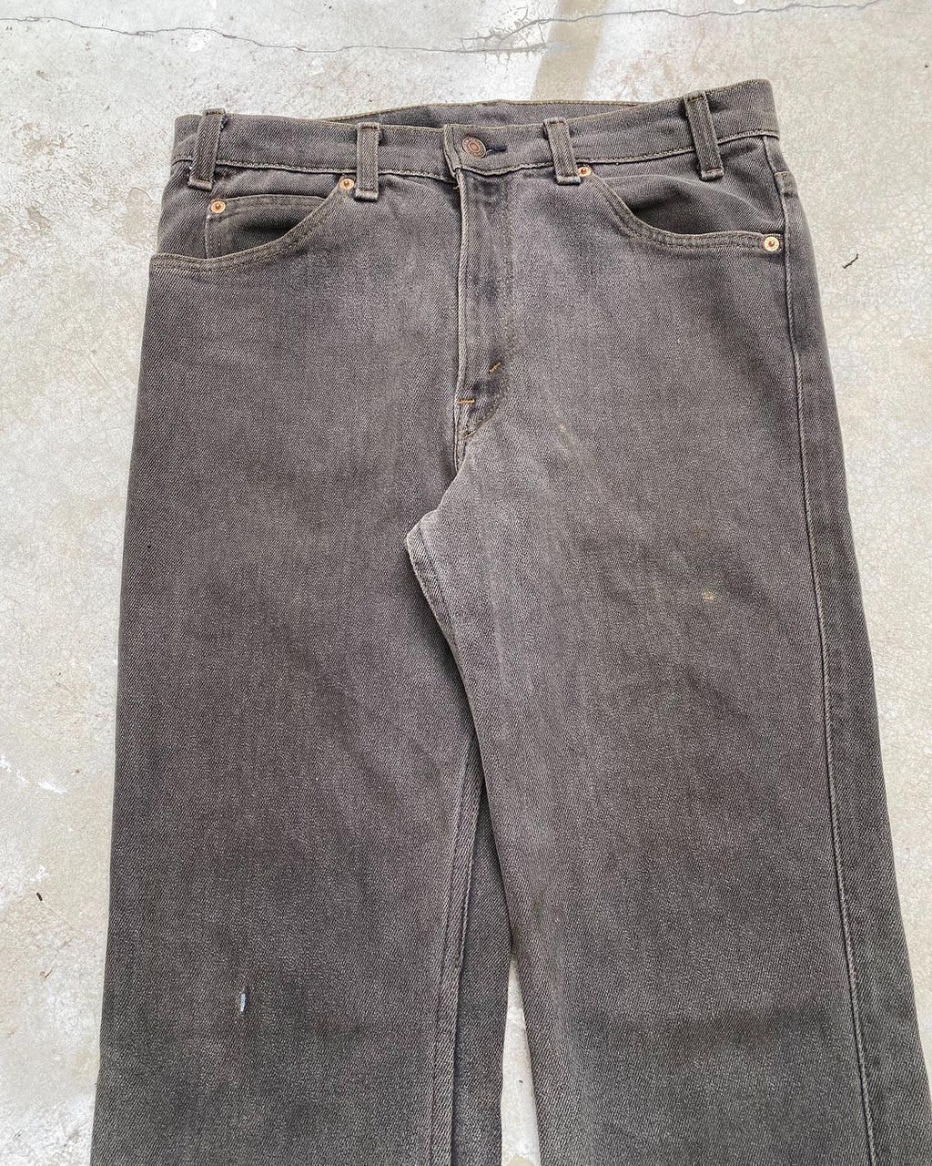 1980s Faded Black Levi’s 517 Flared Jeans
